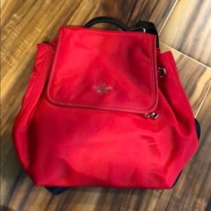 Kate spade red nylon backpack